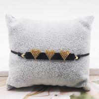 Wholesale Jewelry IG Style Sweet Simple Style Heart Shape Glass Rope Beaded Knitting Bracelets main image 3