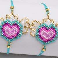 Wholesale Jewelry IG Style Casual Cartoon Style Heart Shape Wings Glass Rope Beaded Knitting Bracelets main image 3