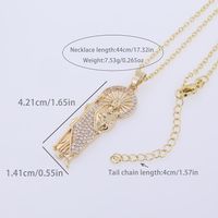 Wholesale Basic Modern Style Classic Style Human Copper Plating Hollow Out Inlay 18K Gold Plated White Gold Plated Zircon Pendant Necklace main image 2