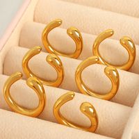 1 Pair Simple Style C Shape Polishing Plating 304 Stainless Steel 18K Gold Plated Ear Studs main image 4