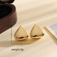 1 Pair Simple Style Triangle Polishing Copper 18K Gold Plated Ear Studs main image 2
