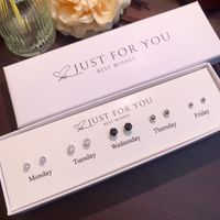 1 Set IG Style Modern Style Geometric Round Square Inlay Copper Artificial Crystal Zircon 14K Gold Plated Silver Plated Ear Studs main image 8