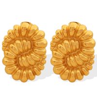 1 Pair Retro Simple Style Classic Style Twist Plating 304 Stainless Steel 18K Gold Plated Ear Studs main image 5