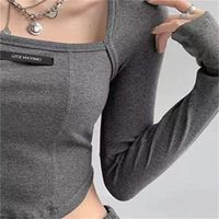 Women's T-shirt Long Sleeve Blouses Washed Casual Solid Color main image 8