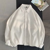 Women's Blouse Long Sleeve Blouses Pocket Washed Button Casual Simple Style Classic Style Simple Solid Color main image 4