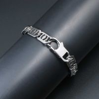 Casual Modern Style Eye 304 Stainless Steel Hollow Out Men's Bracelets main image 3