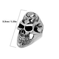 IG Style Retro Punk Skull 304 Stainless Steel Polishing Men's Rings main image 2
