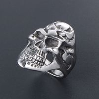 IG Style Retro Punk Skull 304 Stainless Steel Polishing Men's Rings main image 5