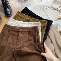 Women's Class School Daily Simple Style Solid Color Ankle-Length Full Length Pocket Elastic Waist Washed Casual Pants main image 5