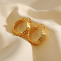 1 Pair IG Style Simple Style Round Copper 18K Gold Plated Earrings main image 7