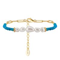 Süßwasserperle Sterling Silber Elegant Perlen Einfarbig Armbänder sku image 2