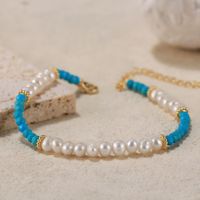 Süßwasserperle Sterling Silber Elegant Perlen Einfarbig Armbänder main image 5