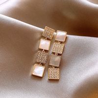 1 Pair Simple Style Classic Style Solid Color Alloy Drop Earrings main image 1