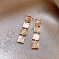 1 Pair Simple Style Classic Style Solid Color Alloy Drop Earrings main image 2