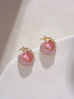 1 Pair Cute Lady Sweet Peach Zinc Alloy Ear Studs main image 8