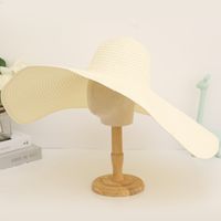 Women's Elegant Modern Style Classic Style Solid Color Big Eaves Sun Hat sku image 4