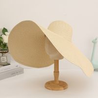 Women's Elegant Modern Style Classic Style Solid Color Big Eaves Sun Hat sku image 5