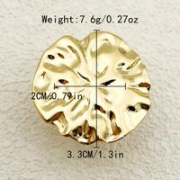 304 Stainless Steel Gold Plated Casual Vacation Classic Style Plating Round Open Rings sku image 1