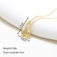 Kupfer 18 Karat Vergoldet XUPING Einfacher Stil Pendeln Überzug Inlay Herzform Künstliche Edelsteine Halskette Mit Anhänger main image 3