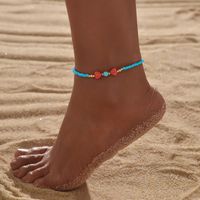 Retro Vacation Beach Sun Alloy Irregular Chain Silver Plated Women's Anklet sku image 2
