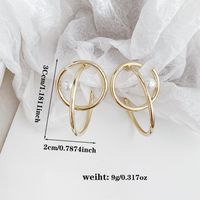1 Pair Luxurious Simple Style Solid Color Plating Inlay Alloy Artificial Pearls Gold Plated Ear Studs main image 2