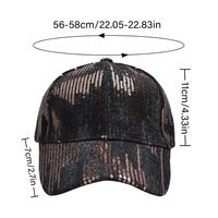 Men's Casual Simple Style Sequins Sequins Curved Eaves Baseball Cap main image 3