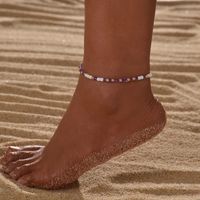 Retro Vacation Beach Sun Alloy Irregular Chain Silver Plated Women's Anklet sku image 8
