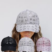 Women's Embroidery Simple Style Color Block Curved Eaves Baseball Cap main image 7