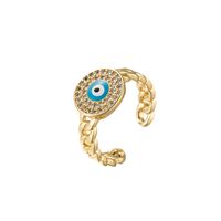 Brass Casual Elegant Luxurious Inlay Round Heart Shape Zircon Rings Earrings sku image 1