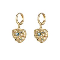 Brass Casual Elegant Luxurious Inlay Round Heart Shape Zircon Rings Earrings main image 4