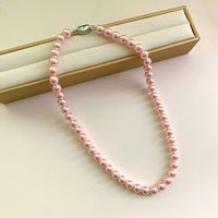 Y2K Elegant Round Flower Glass Copper Beaded Plating Glass Bead Copper 18K Gold Plated Women's Necklace main image 2