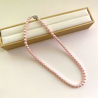 Y2K Elegant Round Flower Glass Copper Beaded Plating Glass Bead Copper 18K Gold Plated Women's Necklace main image 5