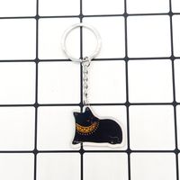 Cute Sweet Cat Arylic Alloy Bag Pendant Keychain sku image 2