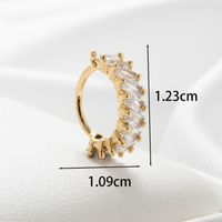 1 Piece Casual Simple Style Butterfly Chain Plating Inlay Copper Zircon Ear Studs main image 2