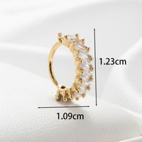 1 Piece Casual Simple Style Butterfly Chain Plating Inlay Copper Zircon Ear Studs sku image 2