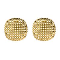 1 Pair Casual Modern Style Classic Style Round Hollow Out Inlay Alloy Resin Resin 18K Gold Plated Drop Earrings Ear Studs sku image 1