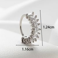 1 Piece Casual Simple Style Heart Shape Key Plating Inlay Copper Zircon main image 2