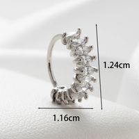 1 Piece Casual Simple Style Heart Shape Key Plating Inlay Copper Zircon sku image 3