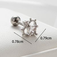 1 Piece Casual Simple Style Heart Shape Key Plating Inlay Copper Zircon main image 4