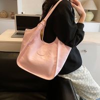 Women's Medium Pu Leather Solid Color Preppy Style Classic Style Sewing Thread Magnetic Buckle Shoulder Bag main image 4