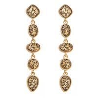 1 Pair Casual Modern Style Classic Style Oval Inlay Alloy Resin 18K Gold Plated Drop Earrings sku image 2