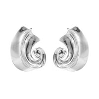 1 Paire Exagéré À La Française Secteur Spirale Alliage Plaqué Or 18K Boucles D'Oreilles main image 6