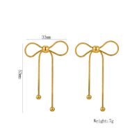 1 Pair Vintage Style Exaggerated Square Bow Knot Shell Plating 304 Stainless Steel 18K Gold Plated Ear Studs sku image 10