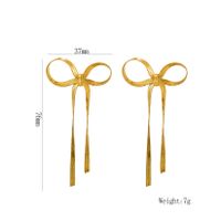 1 Pair Vintage Style Exaggerated Square Bow Knot Shell Plating 304 Stainless Steel 18K Gold Plated Ear Studs sku image 9