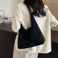 Women's Medium Pu Leather Solid Color Basic Classic Style Pillow Shape Magnetic Buckle Underarm Bag sku image 4