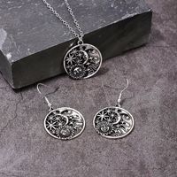 Bohemian Classic Style Star Moon Alloy Hollow Out Women's Earrings Necklace main image 3