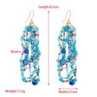 1 Pair Casual Vacation Classic Style Round Beaded Tassel Alloy Resin 18K Gold Plated Drop Earrings main image 2