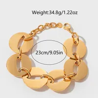 Einfacher Stil Klassischer Stil Pendeln Geometrisch Edelstahl 304 Vergoldet Armbänder In Masse main image 2