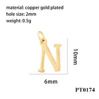 1 Piece Copper 18K Gold Plated Letter Pendant sku image 14