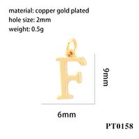 1 Piece Copper 18K Gold Plated Letter Pendant sku image 6